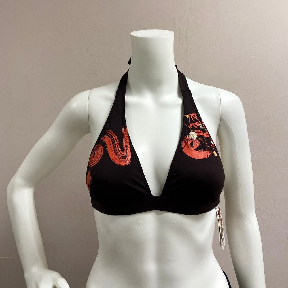 Lucky Brand Brown Bikini Top Size M NWT